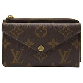 Louis Vuitton-Portacarte Louis Vuitton Monogram Recto Recto in tela rivestita marrone-Marrone