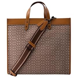 Coach-Campo 40 Borsa Tote - Coach - Pelle - Cacao-Marrone