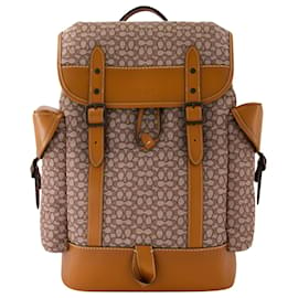 Coach-Hitch Backpack - Coach - Leather - Cocoa-Brown