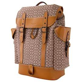 Coach-Hitch Backpack - Coach - Leather - Cocoa-Brown