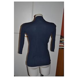 Louis Vuitton-maglia seta e cotone-Blu scuro