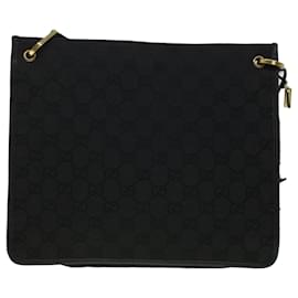 Gucci-gucci GG Canvas Shoulder Bag black 91762 Auth yk7260-Black