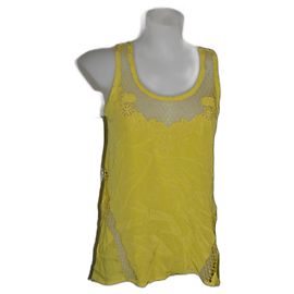 Top de seda Rebecca Minkoff Amarillo XS Amarillo