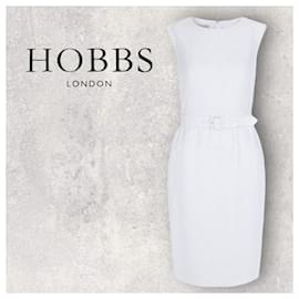 Hobbs-Hobbs Mujer Farrah Blanco Sin Mangas Lápiz Vestido Ocasión Oficina Reino Unido 18 UE 46-Blanco