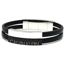 Calvin Klein-* Pulsera CALVIN KLEIN-Negro,Plata