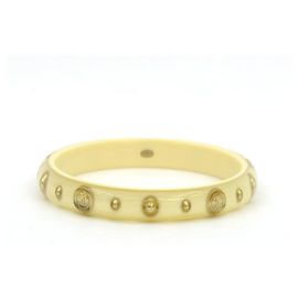 * Pulsera Brazalete CHANEL Blanco Dorado