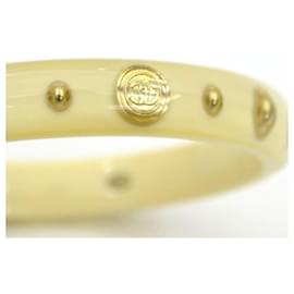 Chanel-* CHANEL Armband Armreif-Weiß,Golden