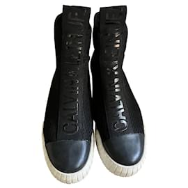 Calvin Klein-botas de tornozelo-Preto