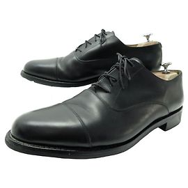 PARABOOT RICHELIEU SCHUHE 12.5 46.5 Schwarze Lederschuhe Schwarz