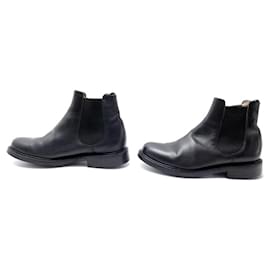Church's-CHURCH'S SHOES ANTLER ANKLE BOOTS 6F 40 BLACK LEATHER CHELSEA BOOTS SHOES-Black