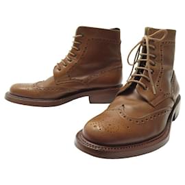 Santoni-SANTONI X TASSINARI FLOWER TOE ANKLE BOOTS CAMEL 6 IT 41 EN BOOTS-Camel