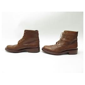 Santoni-SANTONI X TASSINARI FLOWER TOE ANKLE BOOTS CAMEL 6 IT 41 EN BOOTS-Camel