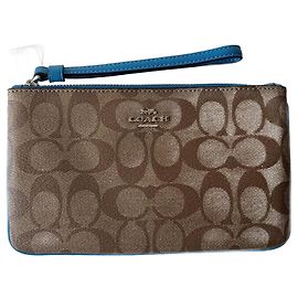 Coach Pochettes Marron Bleu