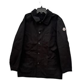 Moncler Giacca da città in cotone nero Nero