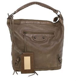 BALENCIAGA The Day Borsa a Spalla Pelle Marrone 140442 Auth yk7279 Marrone