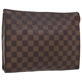 Louis Vuitton-LOUIS VUITTON Damier Ebene Poche Toilette 26 Beutel N47543 LV Auth 44916-Andere