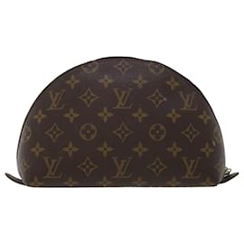 Louis Vuitton-LOUIS VUITTON Monogram Trousse Demi Ronde Pochette Cosmétique M47520 Auth LV 44905-Monogramme