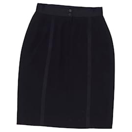 Chanel-***Chanel Wool Tweed Skirt-Black