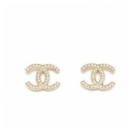 Chanel-PERLAS REGULARES CC DORADA-Dorado