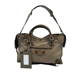 Balenciaga-Beige Lambskin City-Beige