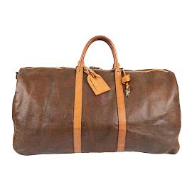 Bolsa de viagem estampada Etro Paisley com trava Marrom