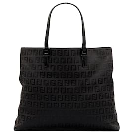 Fendi-Fendi Black Zucchino Tote-Black