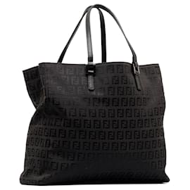 Fendi-Fendi Black Zucchino Tote-Black