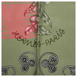 Hermès-Hermes Pink Arabesque Scarf-Pink