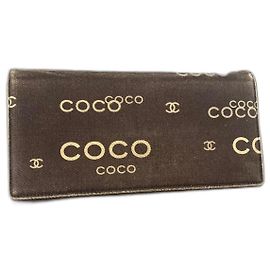 Chanel Wallet Black Cloth Black