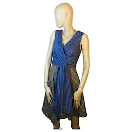 Claudie Pierlot-Kleid aus Baumwolle und Leinen von Claudie Pierlot-Mehrfarben