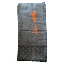 Lenço xale Louis Vuitton Azul