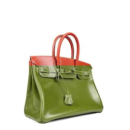 Hermès-Sacs à main HERMES T.  Cuir-Rouge