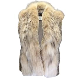 Loro Piana-Loro Piana Beige Cashmere Lined Lynx Fur Vest-Beige