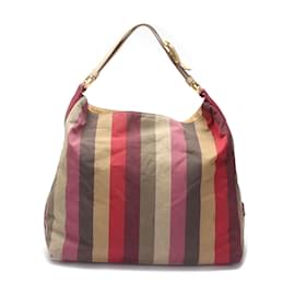 Fendi-Sac à bandoulière en toile Pequin 8BR653-Multicolore
