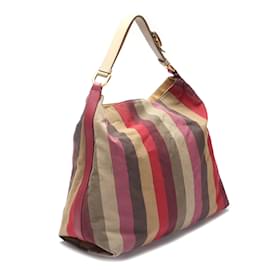 Fendi-Sac à bandoulière en toile Pequin 8BR653-Multicolore