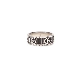 Gucci Anello G foderato GG Marmont Nero