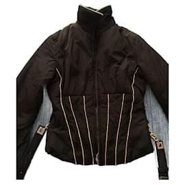 Elisabetta Franchi-Jackets-Black,Gold hardware