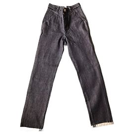 Jeans Taille Haute Closed Bleu Marine Coton Taille S Bleu Marine