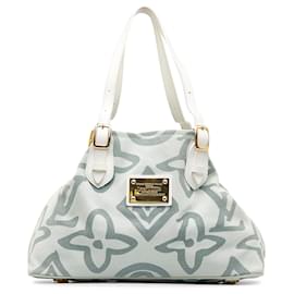Louis Vuitton-Louis Vuitton Green Monogram Tahitienne Cabas PM-White,Green