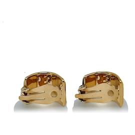 Hermès-Hermes Gold Cloisonne Clip On Earrings-Multiple colors,Golden