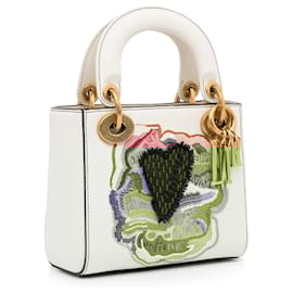 Dior-Dior White Niki De Saint Phalle Mini Calfskin Dioramour Lady Dior-White