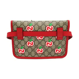 Gucci-Gucci GG Supreme GG Apple Belt Bag Canvas Belt Bag 625233 in Excellent condition-Beige