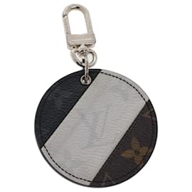 Louis Vuitton Bag Charm Monogram Eclipse Split Black/White/Blue in Coated  Canvas with Silver-tone - US