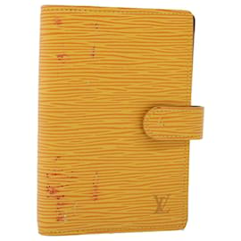 Louis Vuitton-LOUIS VUITTON Epi Agenda PM Day Planner Cover Yellow R20059 Autenticação de LV 45018-Amarelo