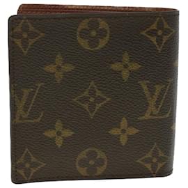 Louis Vuitton-LOUIS VUITTON Monogram Portefeuille Marco Bifold Wallet M61675 LV Auth 45036EN-Monograma
