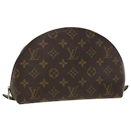 Louis Vuitton-LOUIS VUITTON Monogram Trousse Demi Ronde Cosmetic Pouch M47520 LV Auth 45317-Monogram