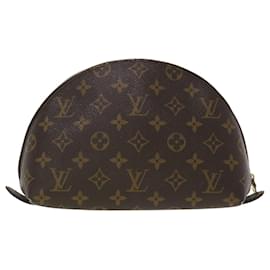 Louis Vuitton-LOUIS VUITTON Monogram Trousse Demi Ronde Pochette Cosmétique M47520 Auth LV 45317-Monogramme