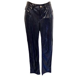 Gianfranco Ferre Vintage Gianfranco Ferre Jeans Damen Vintage Marineblaue Slim-Hose mit Schlangenmuster Größe 29 Marineblau