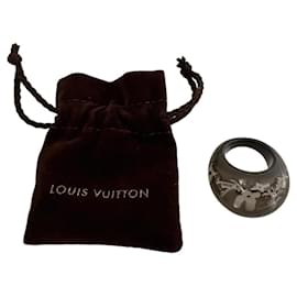 Louis Vuitton LV Volt One Band Ring, White Gold and Diamond Grey. Size 53