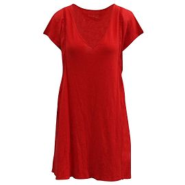 Abito Ba&Sh con scollo a V in cotone rosso Rosso